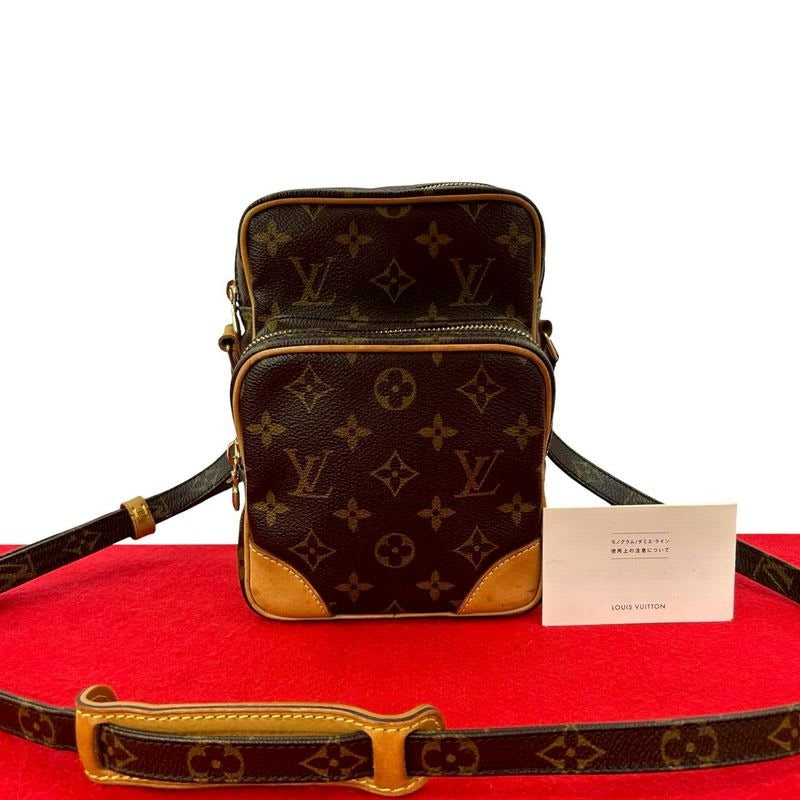 Louis Vuitton Vintage Amazon Monogram Leather Mini Shoulder Bag Pochette Brown — view 2