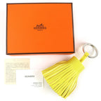 Hermes Carmen Agno Milo Silver Bag Charm Yellow — view 2