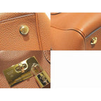 Louis Vuitton Mila PM 2-Way Tote Brown Calf Leather Handbag Gold 8C — view 3
