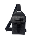 Louis Vuitton Monogram Eclipse Saumur Sling Bag Black