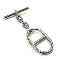 Hermes Key Holder Chaine D'ancre Metal Silvery Bag Charm Ring