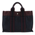 Hermes Fourre Tout PM Cotton Black Red Handbag