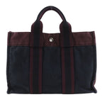 Hermes Fourre Tout PM Cotton Black Red Handbag