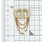 Dior Petit CD Brooch When Worn 5.5 cm Crystal Resin Pearl Gold — view 9