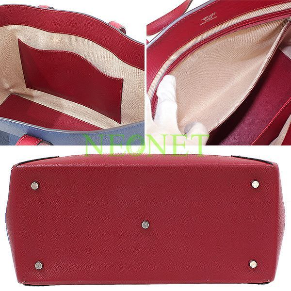 Hermes Maxi Box Leather Cabas 36 Tote Hand Bag D4580 — view 6
