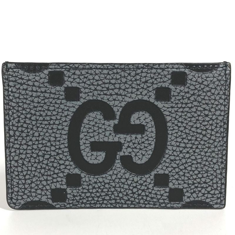 Gucci Card Case Aaece Logo Maxi GG Gray
