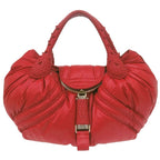 Fendi Moncler Spy Bag Handbag Nylon Leather Red 2180