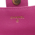Chanel Shoulder Bag Quilted Chain Phone Case Wallet Purple Leather — view 5
