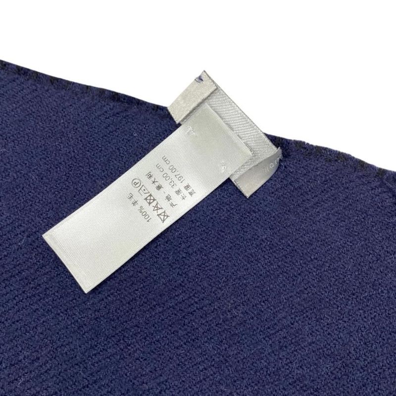 Christian Dior Scarf 11 E0008 A0473 Logo Wool — view 6