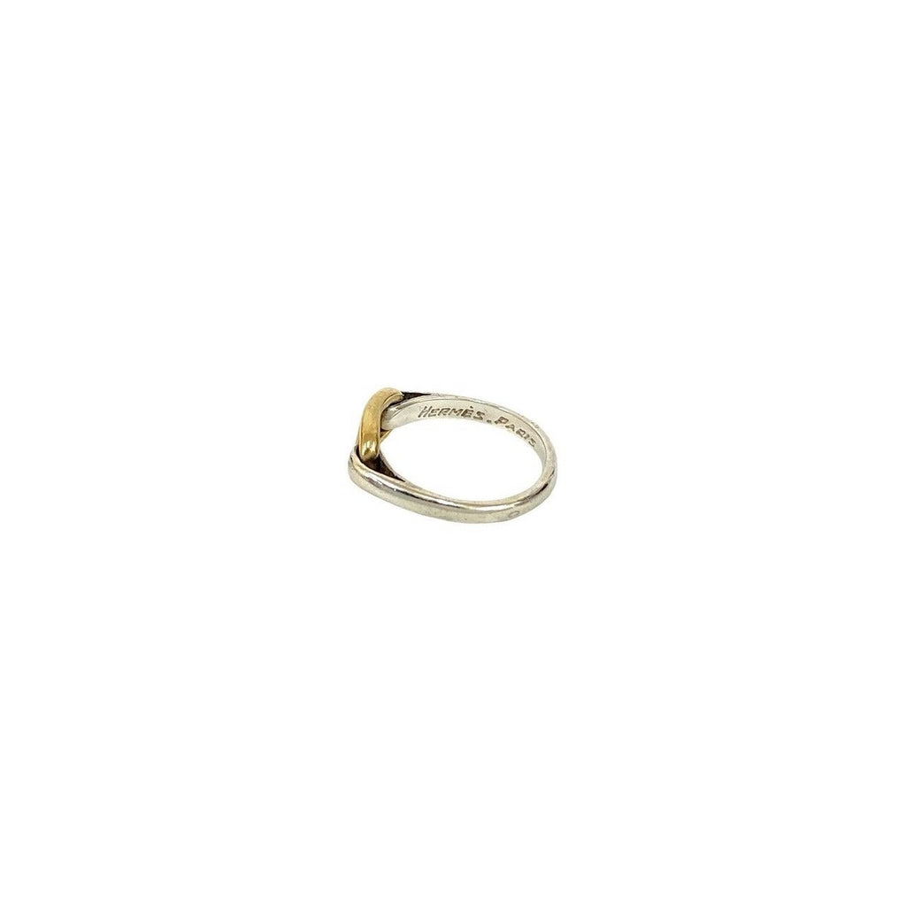 Hermes Chaine D'ancre Ring Vintage 18K Gold Silver X — view 6