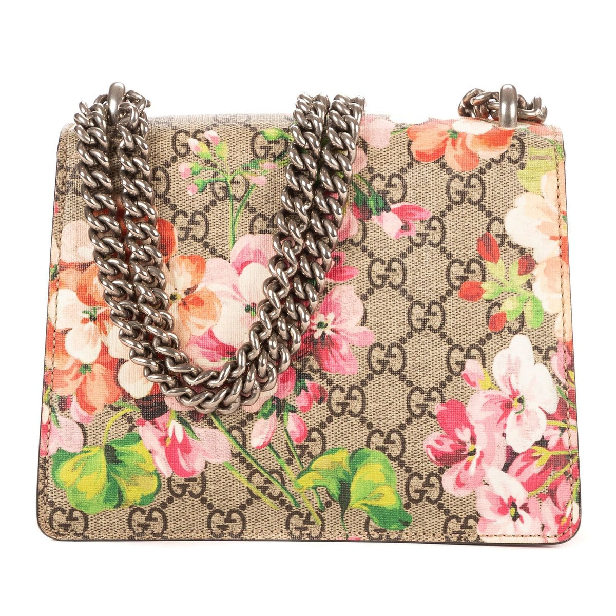 Gucci Blooms Dionysus Beige Burgundy Supreme Canvas Shoulder Bag — view 5