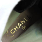 Chanel Vintage CC Logo Stitch Suede Leather Lace Up Short Boots Black 36 — view 8