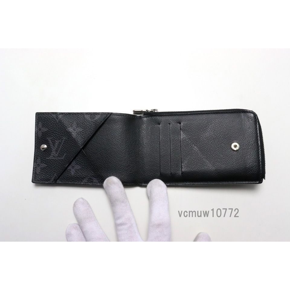 Louis Vuitton Monogram Eclipse Hybrid Wallet Leather Zip Around Bifold — view 4
