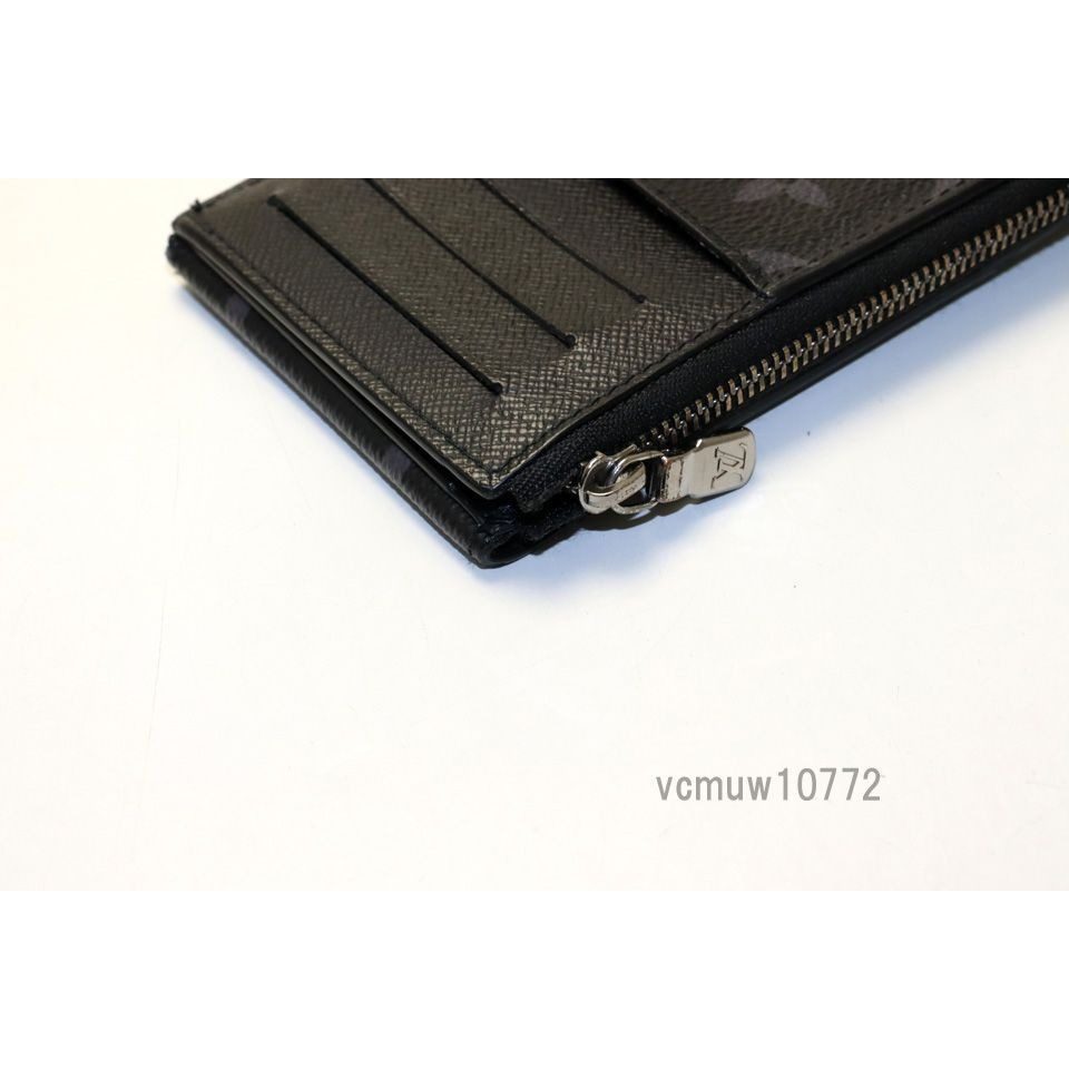 Louis Vuitton Monogram Eclipse Hybrid Wallet Leather Zip Around Bifold — view 5