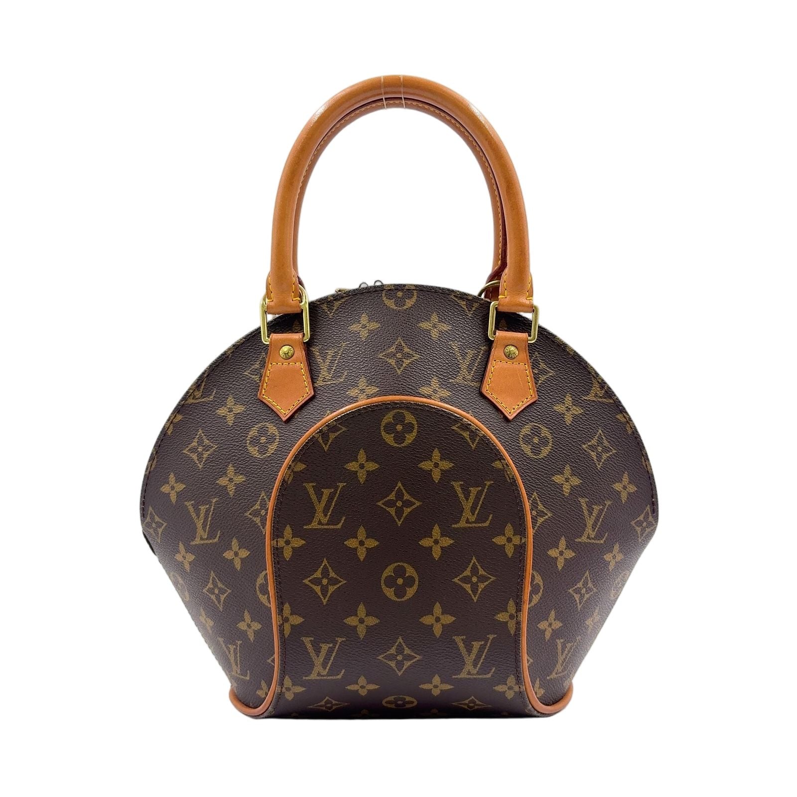 Louis Vuitton Ellipse PM Monogram Leather Brown Handbag Gold