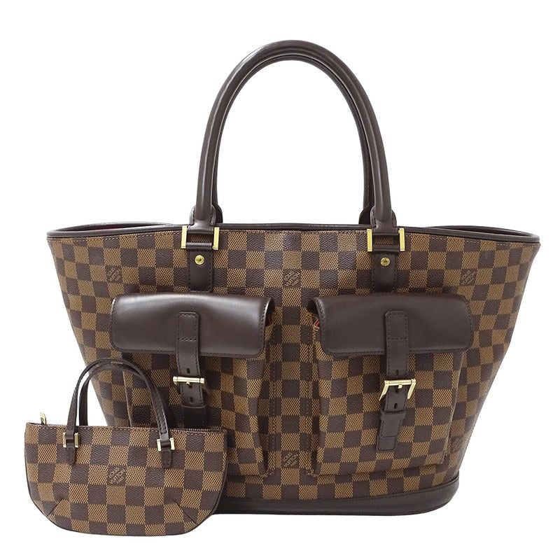 Louis Vuitton Bag Damier Tote Manosque GM Brown Large