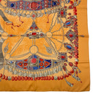 Hermes Silk Scarf Terres Precieuses Precious Places Orange Box — view 6
