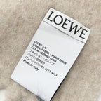 Loewe Scarf Navy Wool Beige — view 2