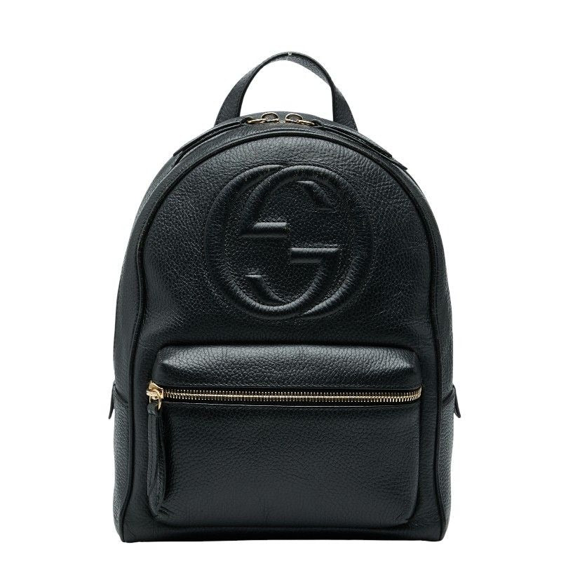 Gucci Soho Interlocking Backpack Black Leather
