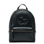 Gucci Soho Interlocking Backpack Black Leather