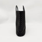 Celine Macadam Pattern Handbag Leather Dark Brown — view 4