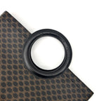 Celine Macadam Pattern Handbag Leather Dark Brown — view 9