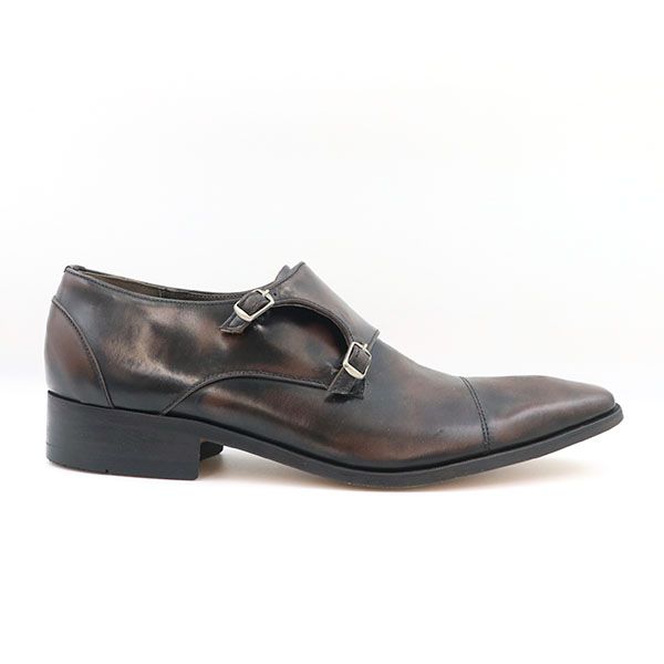 Louis Vuitton Double Monk Strap Shoes Business Size 8 Leather — view 5
