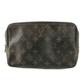 Louis Vuitton Second Bag Monogram Trousse Toilette 23 Brown Leather