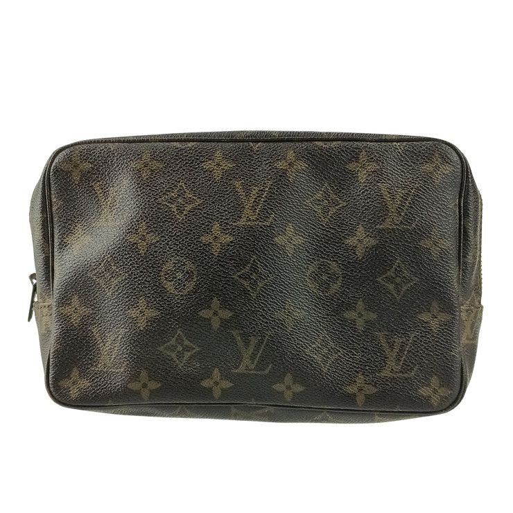 Louis Vuitton Second Bag Monogram Trousse Toilette 23 Brown Leather