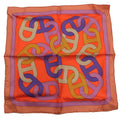 Hermes Gavroche 45 no 24 Circuit Scarf Chaine D'ancre Mauve Bois De