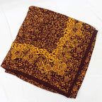 Chanel Large Shawl Chain Pattern Coco Mark Wool Silk Gold Bold 135 cm — view 3