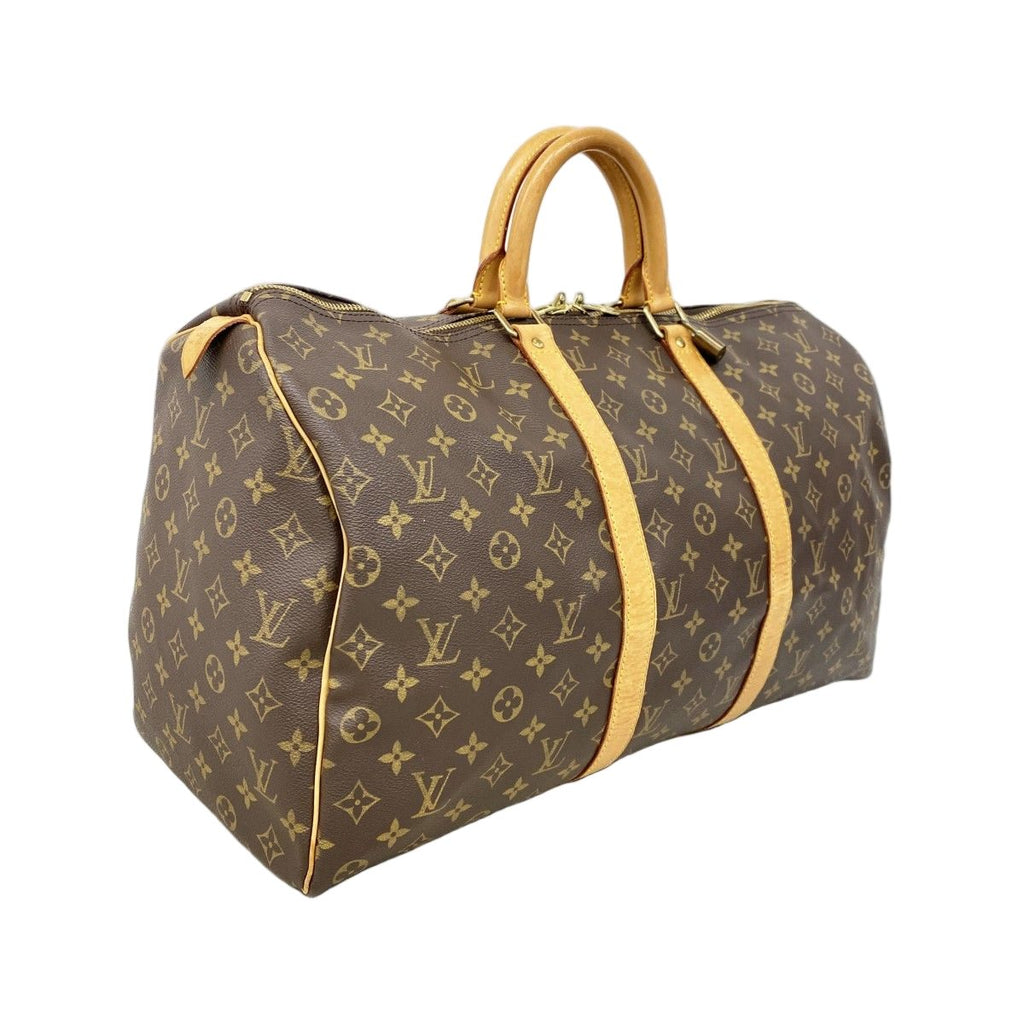 Louis Vuitton Boston Bag Monogram Keepall 50 Brown — view 2