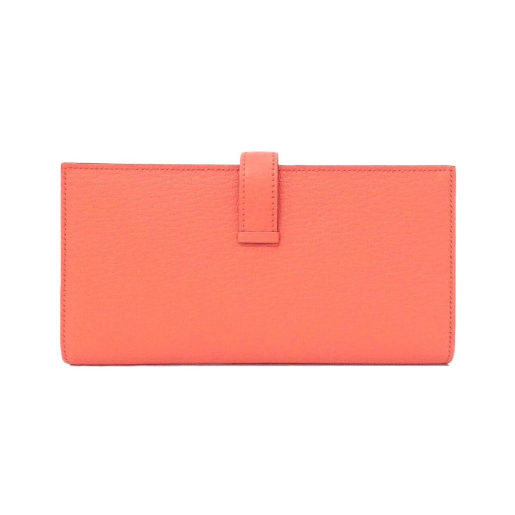Hermes Bearn Souffle Wallet Rose Texas — view 2