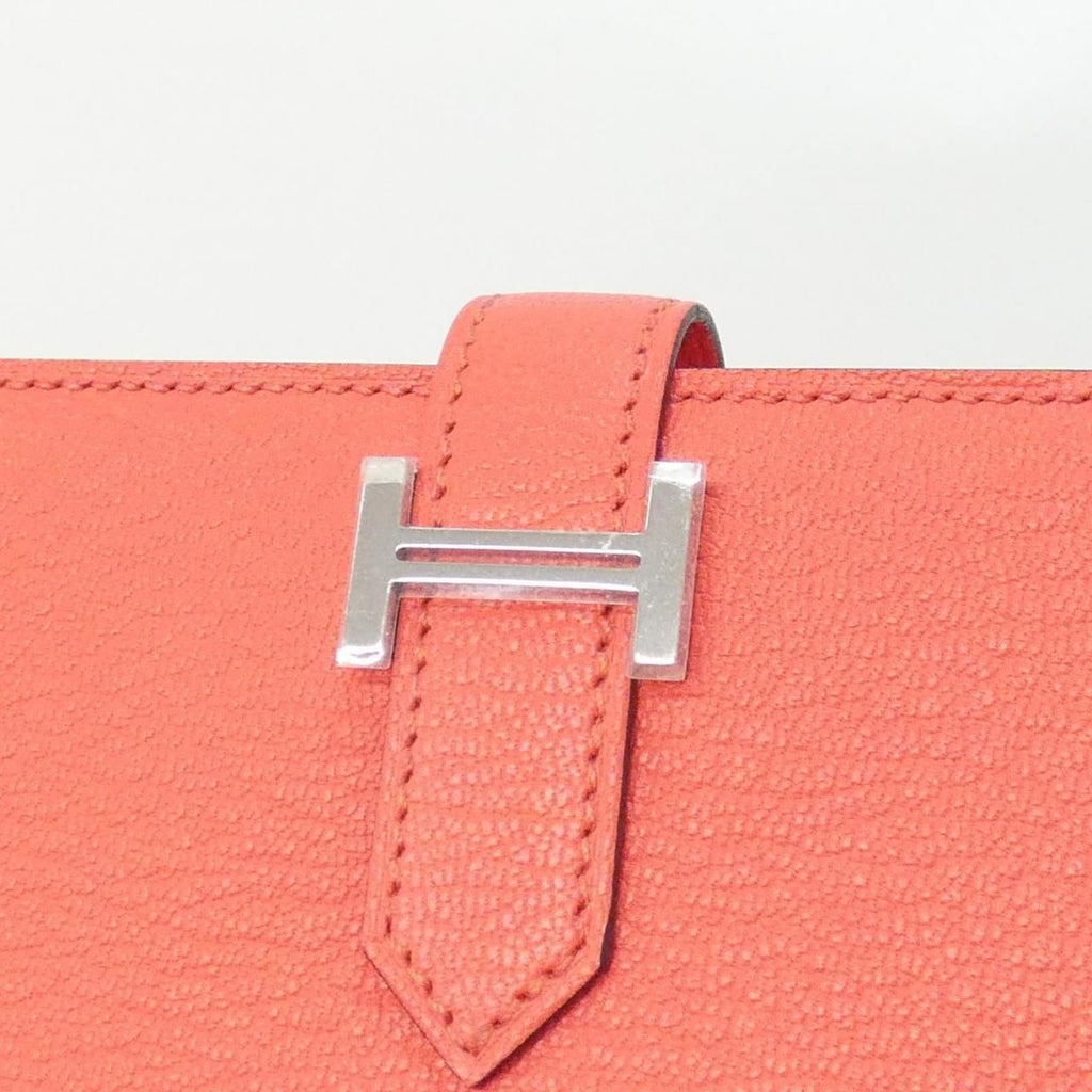Hermes Bearn Souffle Wallet Rose Texas — view 3