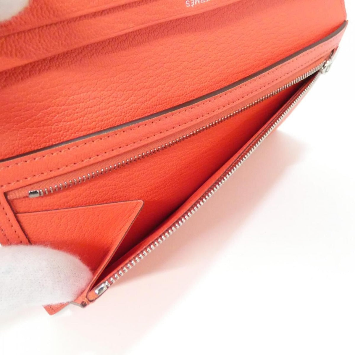 Hermes Bearn Souffle Wallet Rose Texas — view 5