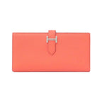 Hermes Bearn Souffle Wallet Rose Texas