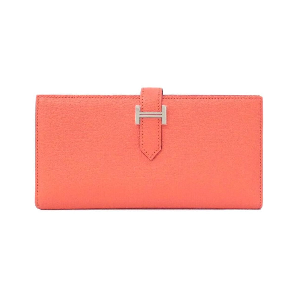 Hermes Bearn Souffle Wallet Rose Texas