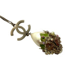 Chanel Coco Mark Metal Faux Pearl Chain Necklace Pendant Accessory 05P — view 5
