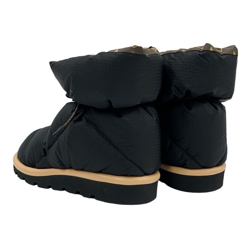 Louis Vuitton Pillow Line Monogram Boots Short Shoes Nylon Black Brown — view 4