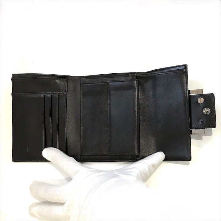 Fendi Zucca Trifold Wallet Compact FF Plate Canvas Leather Brown — view 6