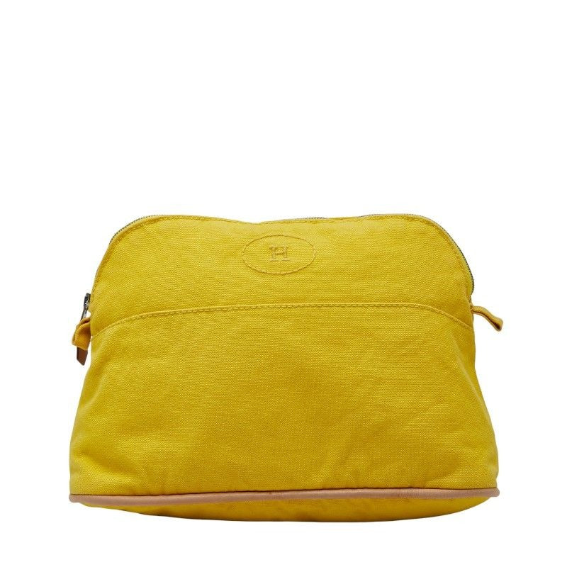 Hermes Bolide Pouch 25 Small Yellow Canvas