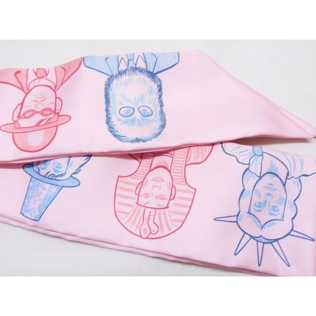 Hermes Twilly Scarf Dress CODE Rose Pale S 100% — view 2