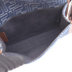 Fendi Shoulder Bag Double Baguette Zucca Denim Blue Canvas — view 3
