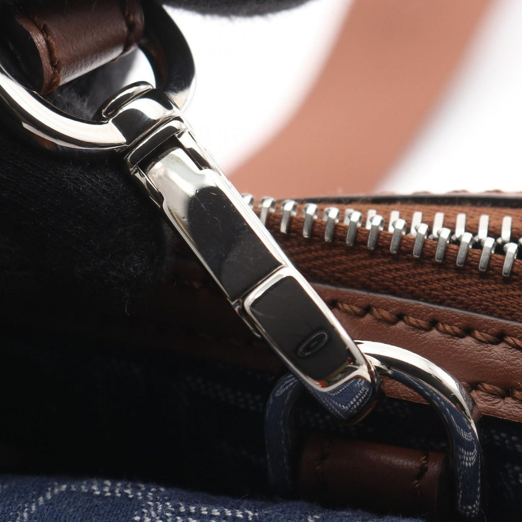 Fendi Shoulder Bag Double Baguette Zucca Denim Blue Canvas — view 8
