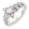 Chanel Ring Comet Shooting Star Motif Half Circle Pave 27 Points Diamond