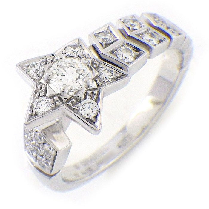 Chanel Ring Comet Shooting Star Motif Half Circle Pave 27 Points Diamond — view 2