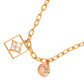 Louis Vuitton Collier Chain Blossom Pearl Shell Diamond Necklace 43 cm 18k PG