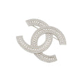 Chanel Brooch CC Logo Rhinestone Faux Pearl