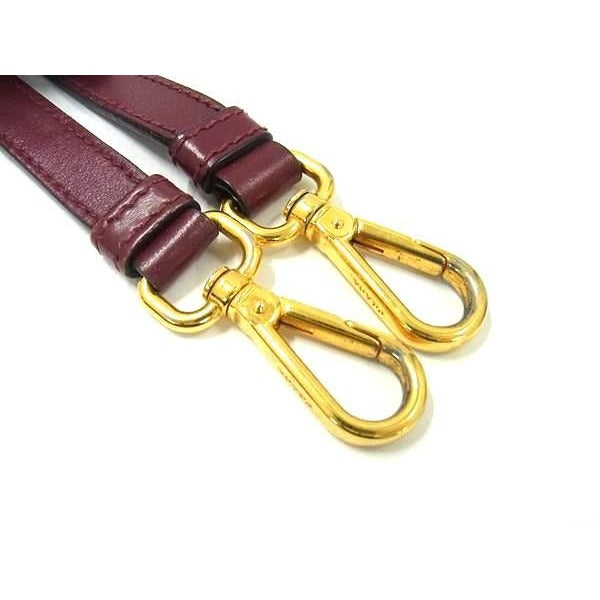 Prada Leather Bag Shoulder Strap Crossbody Red Bm4409 — view 3