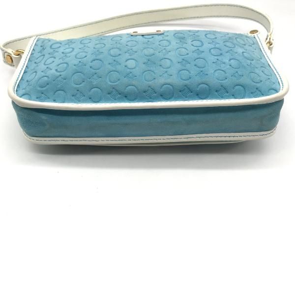 Celine Macadam Suede Hand Bag Blue — view 3